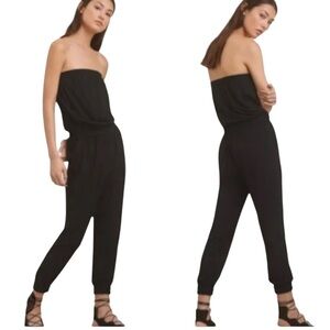Joie Black Tie-Waist Jogger Jumpsuit Size XS